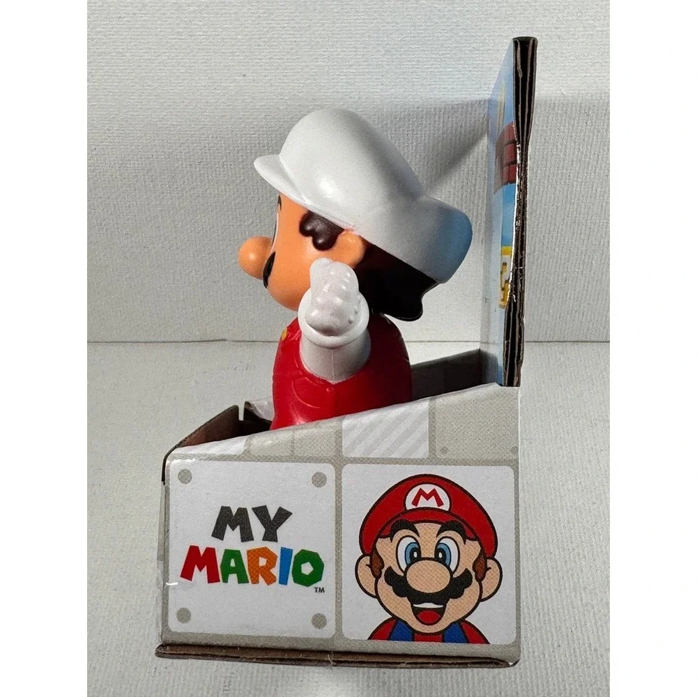 Fisher-Price Little People Fire Mario Nintendo Figure JHG65 White Hat Red Suit‎